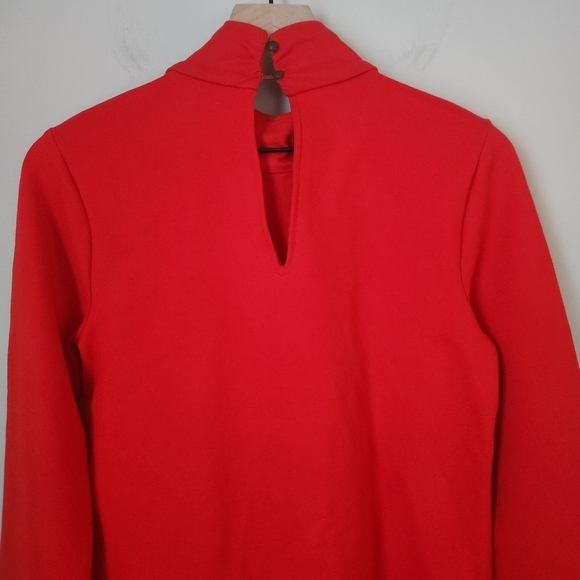 NWT Anthropologie | Maeve Neck Tie Shift Mini Holiday Dress in Red - Size S - Picture 7 of 12